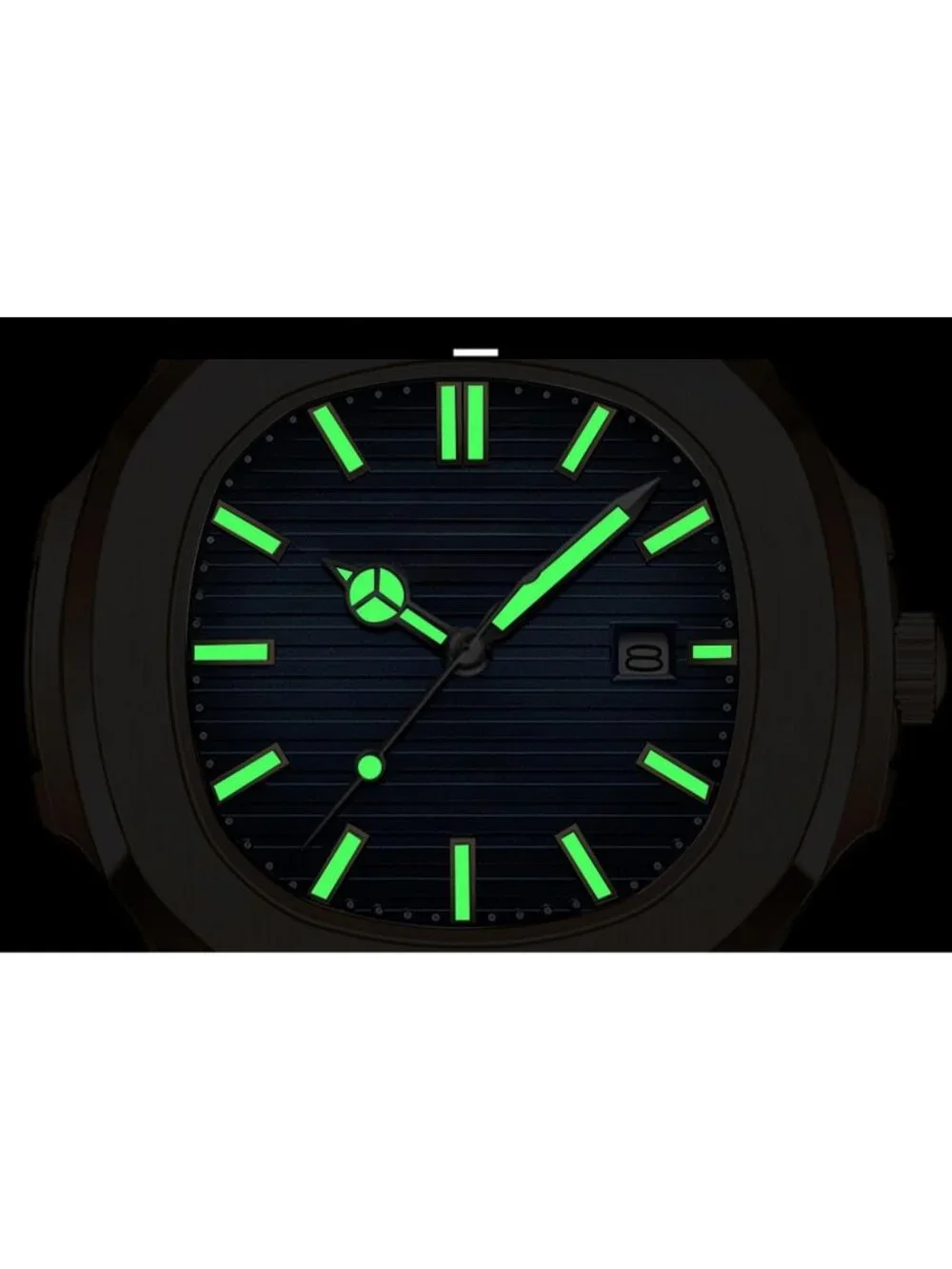 Men's Rose Gold Stainless Steel Strap Quartz Movement Waterproof Wrist Watch